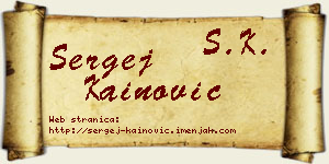 Sergej Kainović vizit kartica
